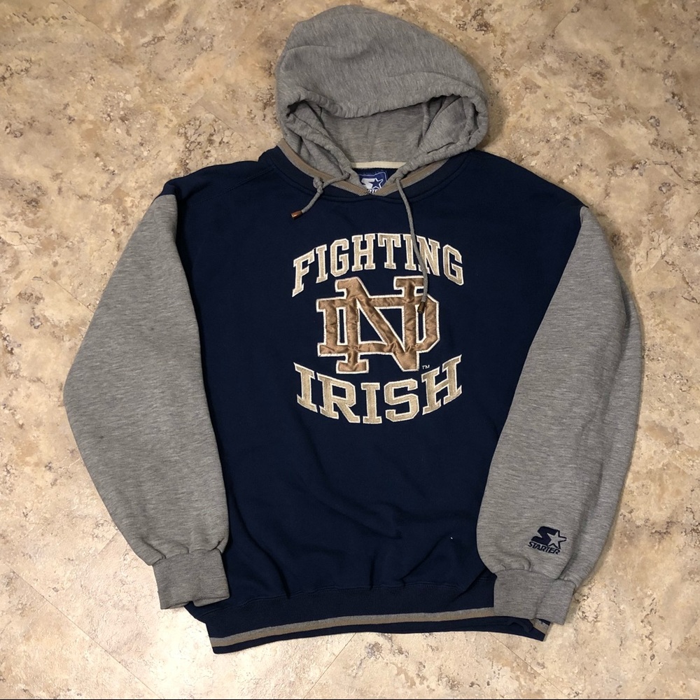 Vintage Starter Norte Dame Irish Hoodie Men’s M